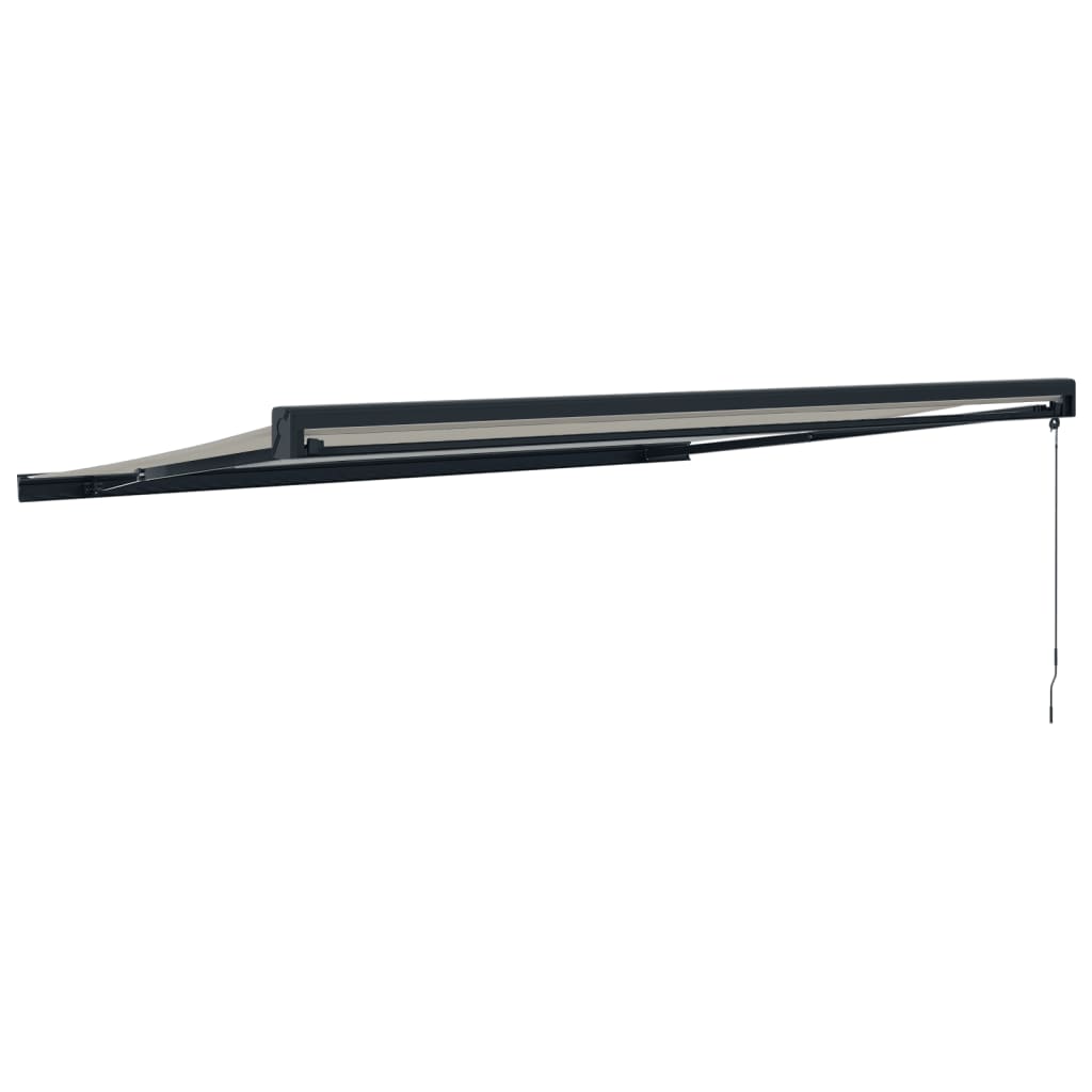Auvent rétractable crème 4x3 m tissu et aluminium