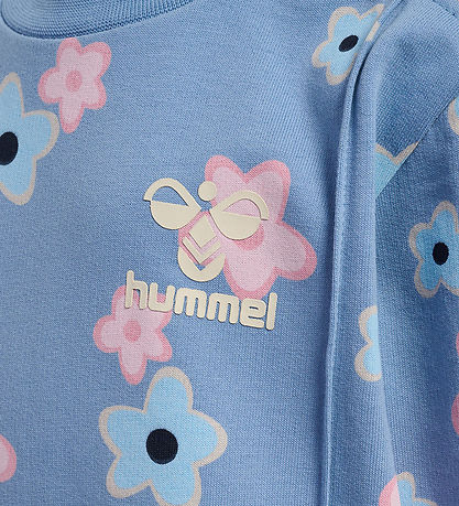 Hummel Kleid - hmlRinna - Faded Denim m. Blumen