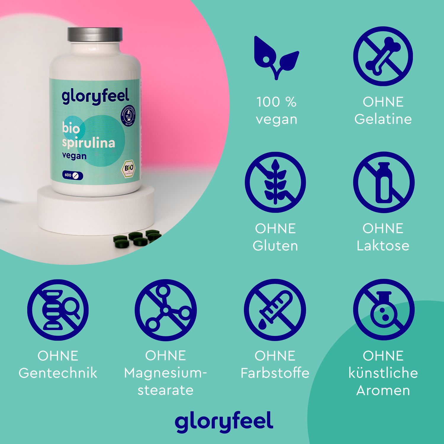 gloryfeel® Bio Spirulina Tabletten