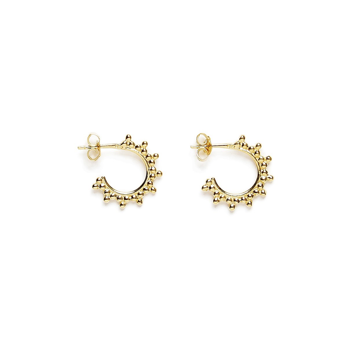 Mini créoles vermeil trois perles