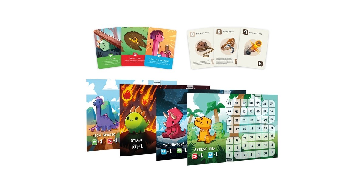 AsmodeeHappy Little Dinosaurs Kaartspel  (Nederlands, 2 - 4 spelers, 30 - 60 minuten, Vanaf 8 jaar)