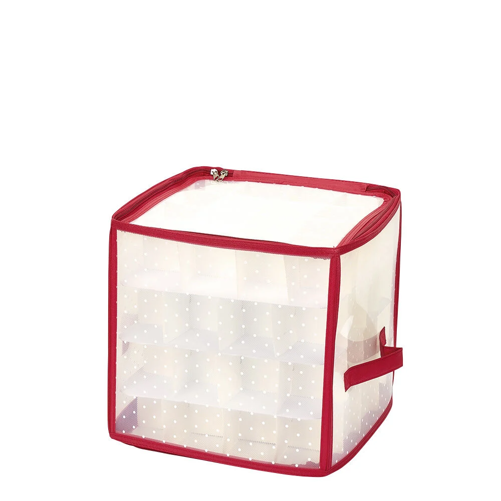 Housse de rangement compartimentée pour 64 boules de Noël