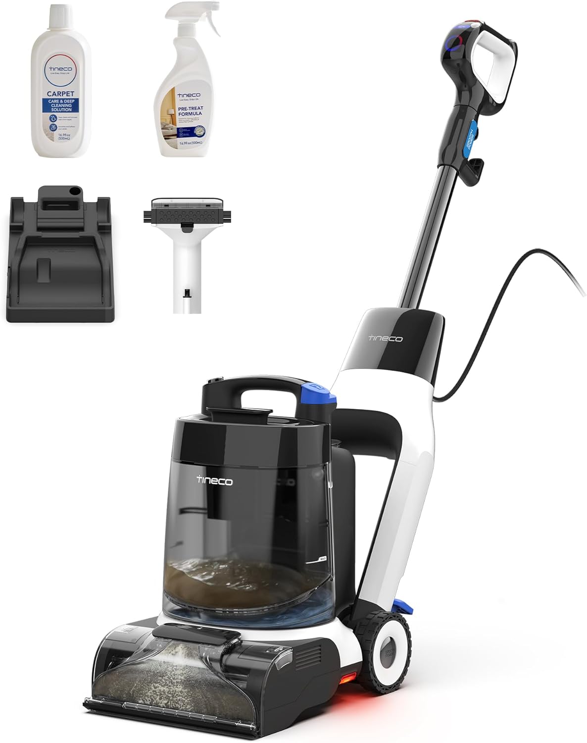 Tineco CARPET ONE Cruiser Teppichreiniger Nasssauger, Smartes Polsterreiniger Waschsauger mit 3-Stufen SmoothPower, DualCore Trocknung, FlashDry Selbstreinigung, iLoop Sensor