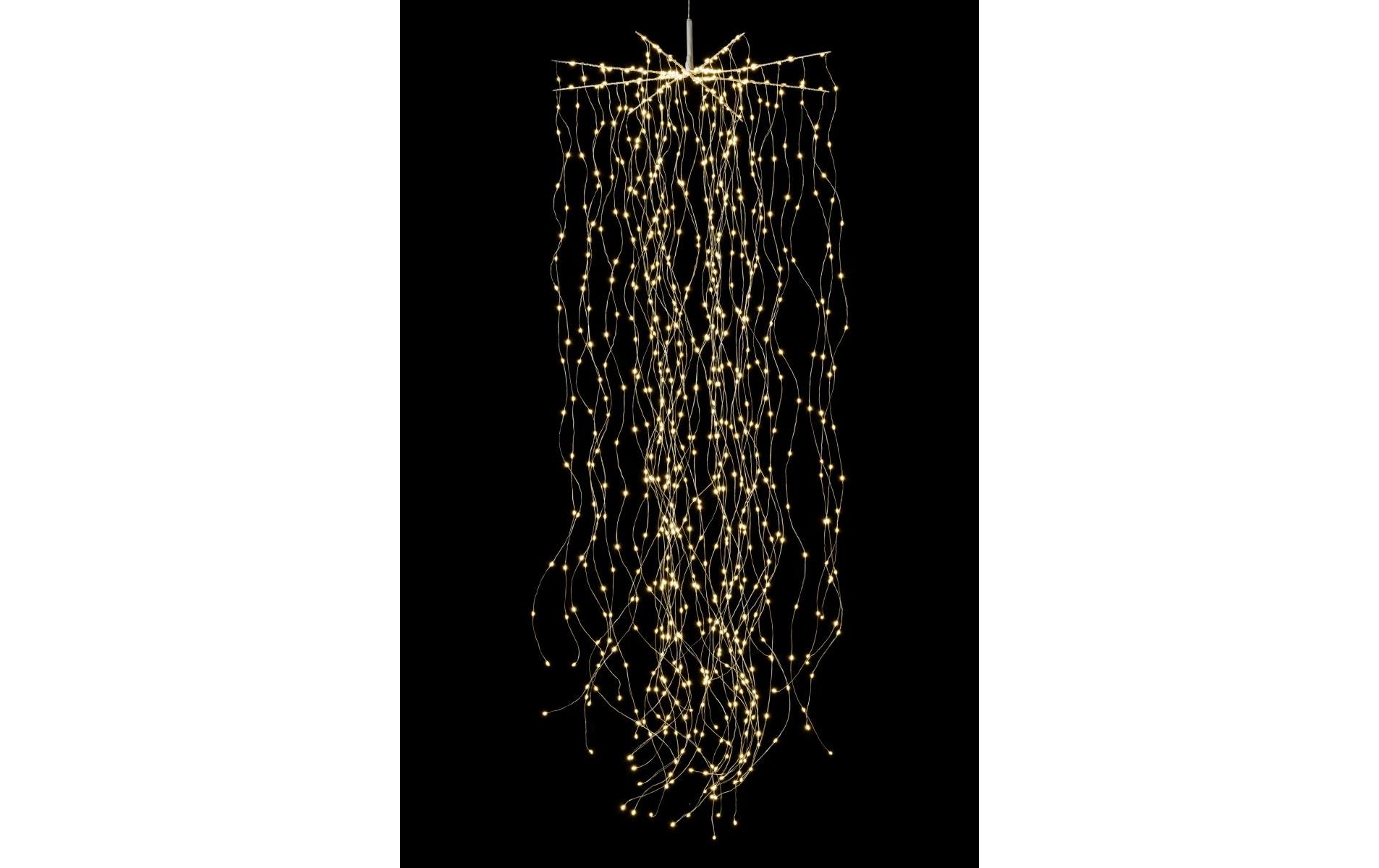 LED-Lichtervorhang Waterfall 1.5 m, SilberAngelhair