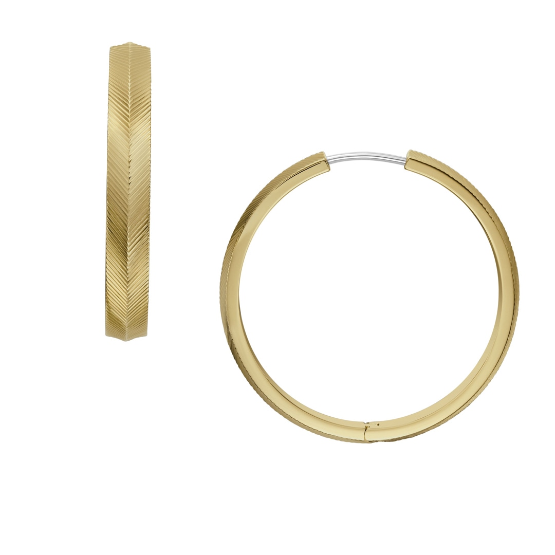 Fossil Creolen Harlow Linear Texture Goldig