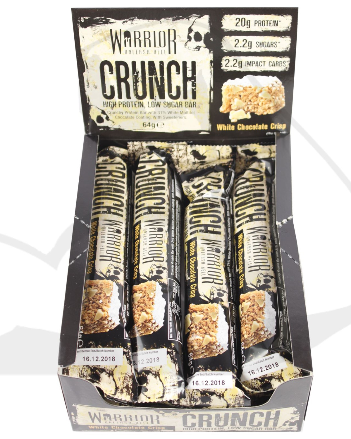 Warrior Crunch Bar White Chocolate Crisp 12x64g