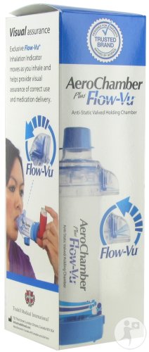 Aerochamber Plus Flow-Vu Chambre D'Inhalation Antistatique Adulte 1 Kit