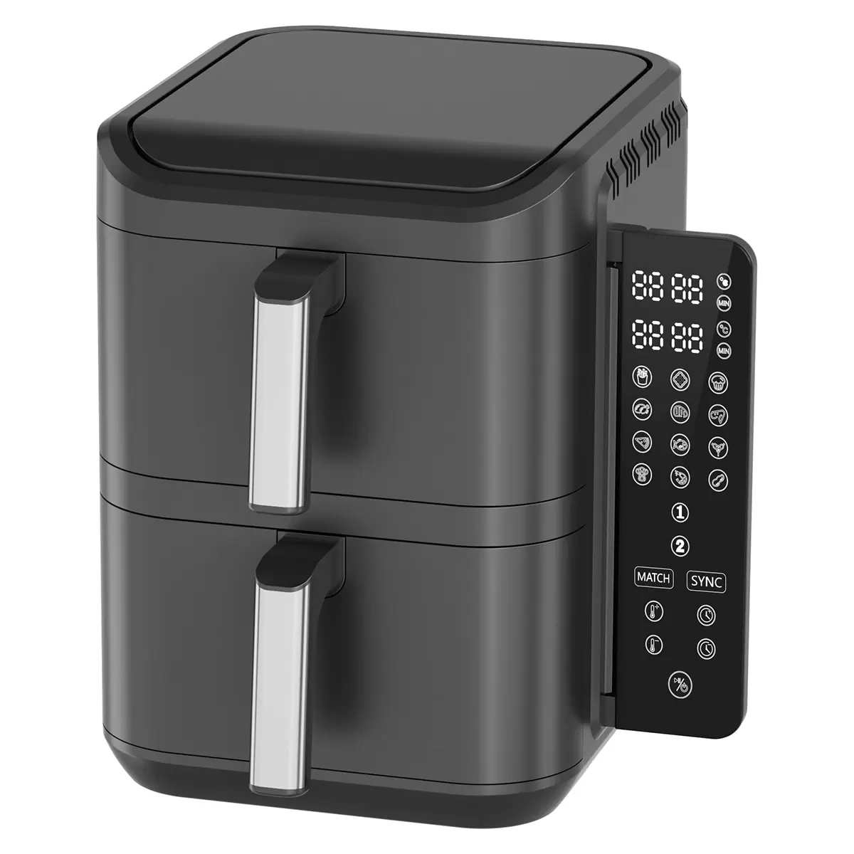 Heissluftfritteuse Double Schwarz