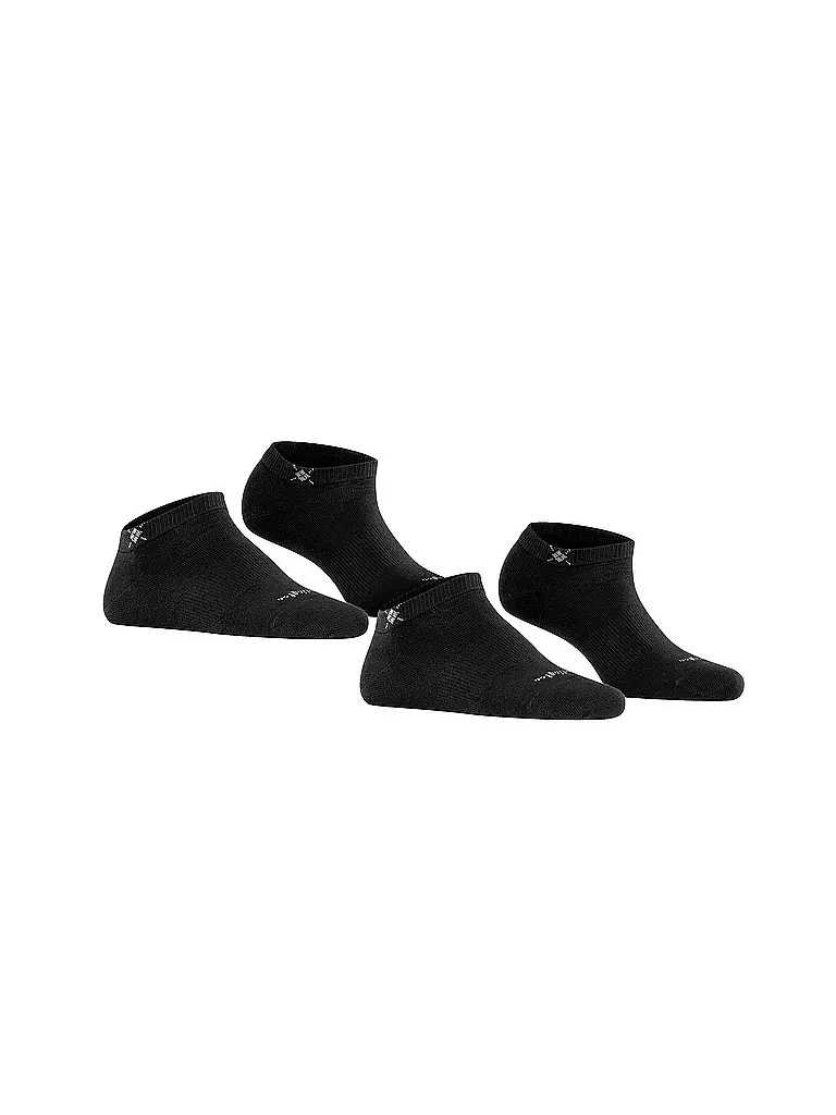 BURLINGTON Damen Sneaker-Socken 2er Pkg. EVERYDAY 36-41 black schwarz