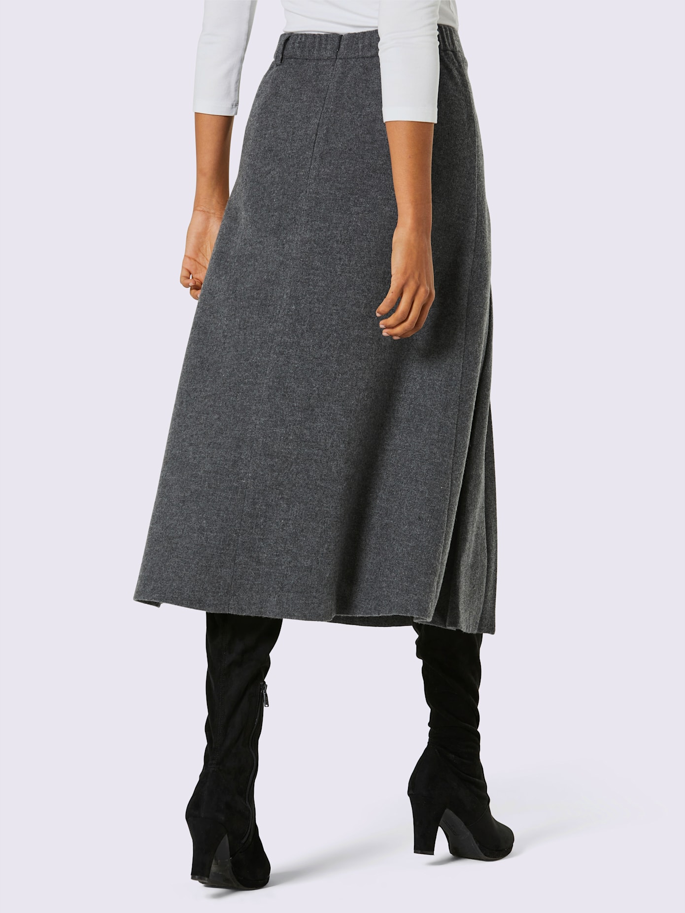 Jupe en mélange laine 30% laine vierge (mérinos)