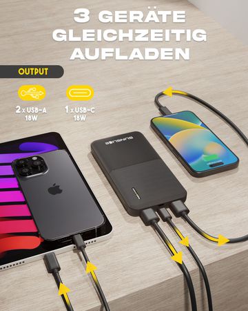 GRAVITY Powerbank  black  10000mAh, 37W Output: 15W