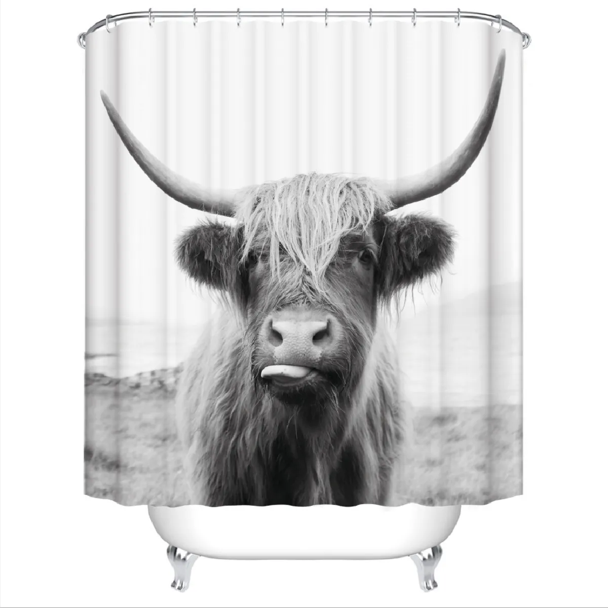 Universal Rideaux de douche Animaux 3D - 120x180 cm