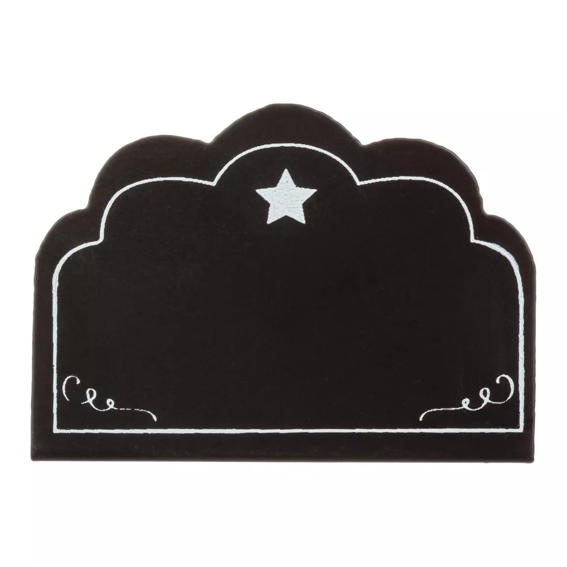 Lot de 4 porte-nom ou menu ardoise Noir