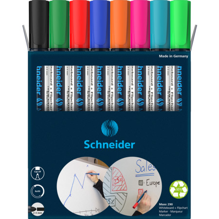 Schneider Maxx 290 8er-Etui Whiteboard- und Flipchart-Marker - 2-3 mm