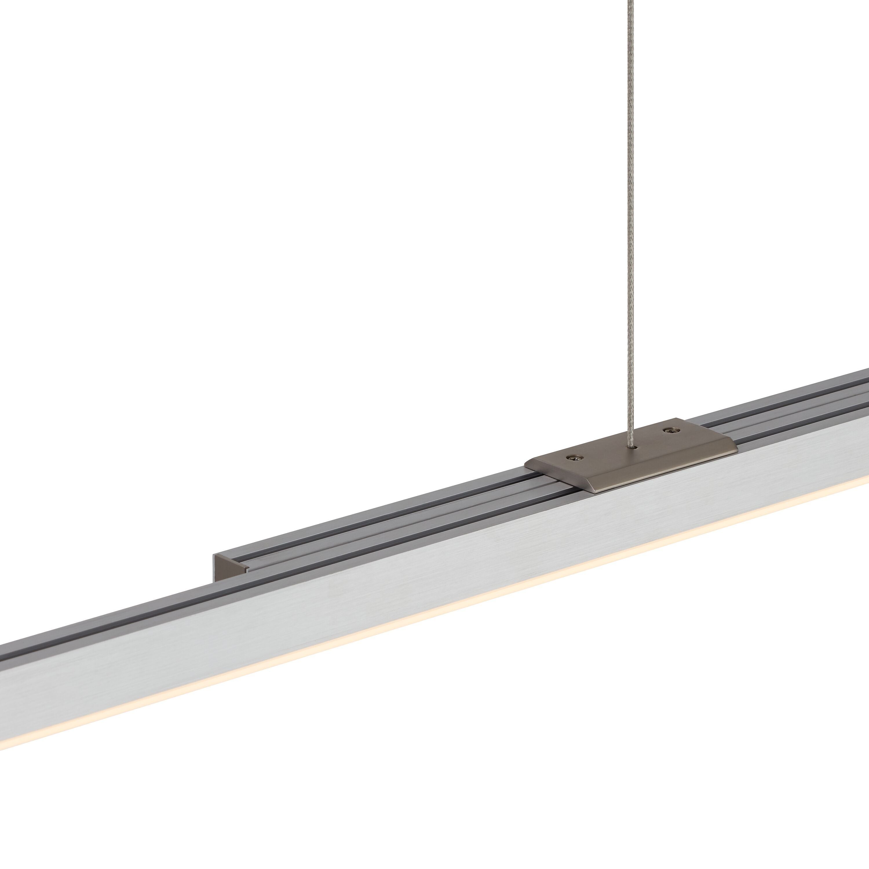 VIANO Hängeleuchte - Silberfarbig / B: 169.0 cm x T: 4.5 cm x H: 150.0 cm