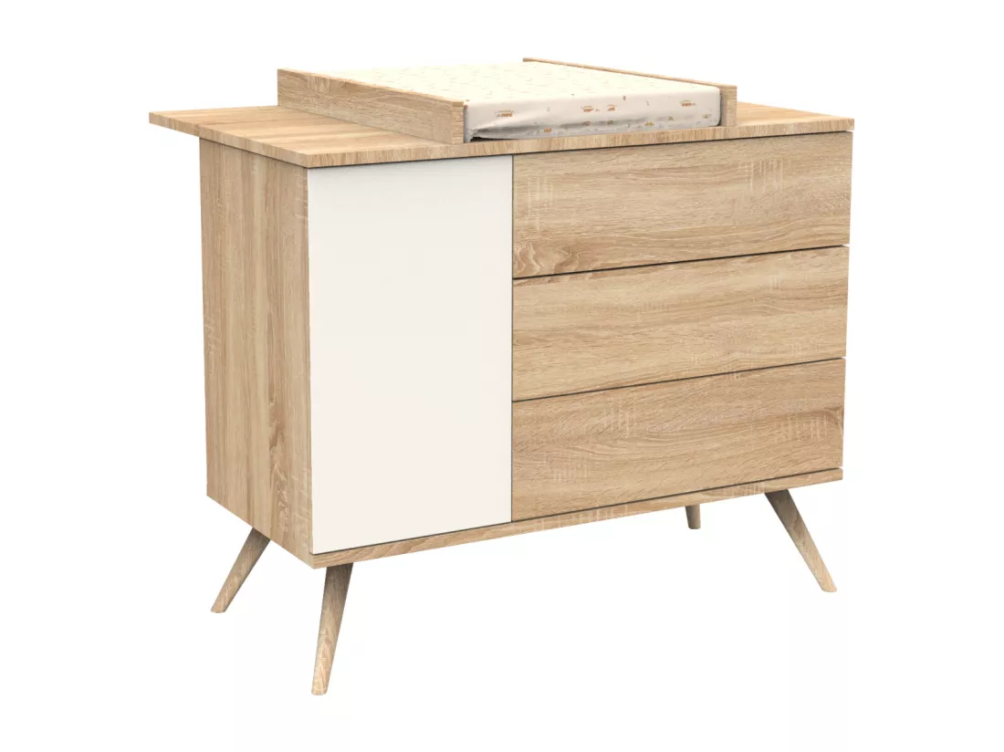 Plan à langer pour commode en bois