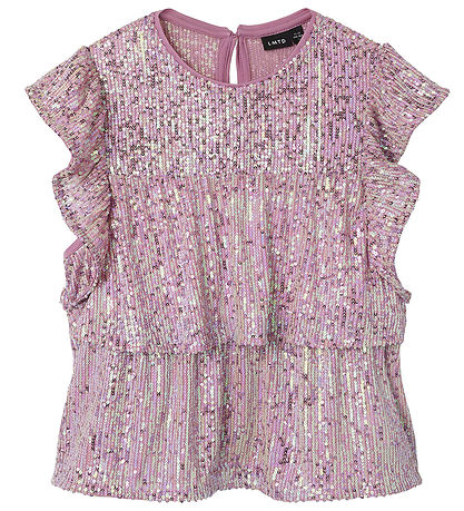 LMTD T-Shirt - NlfRink - Lilac Snow m. Pailletten