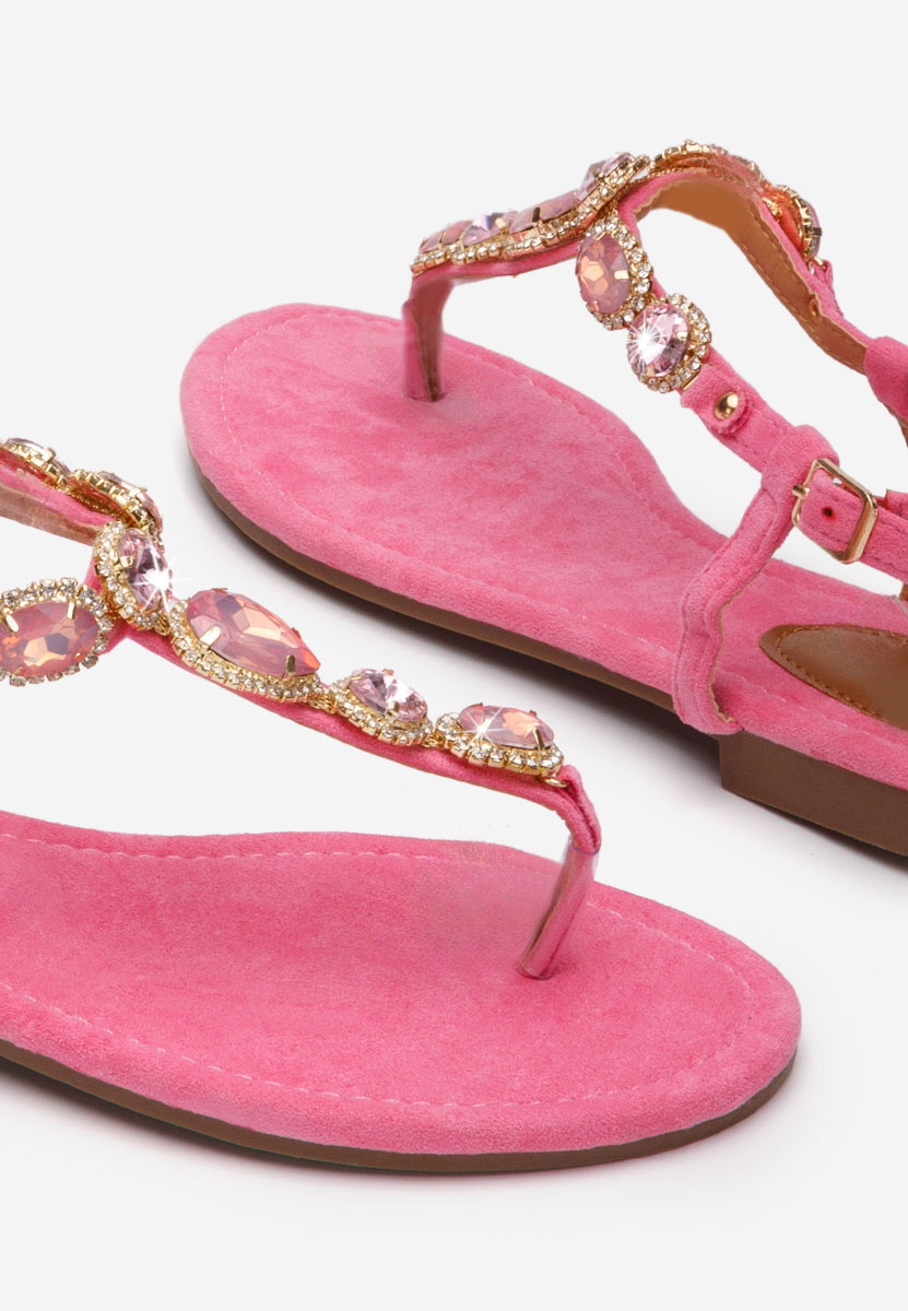 Sandales plates fuchsia Austea