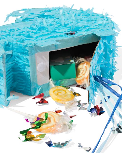 piñata dino bleue