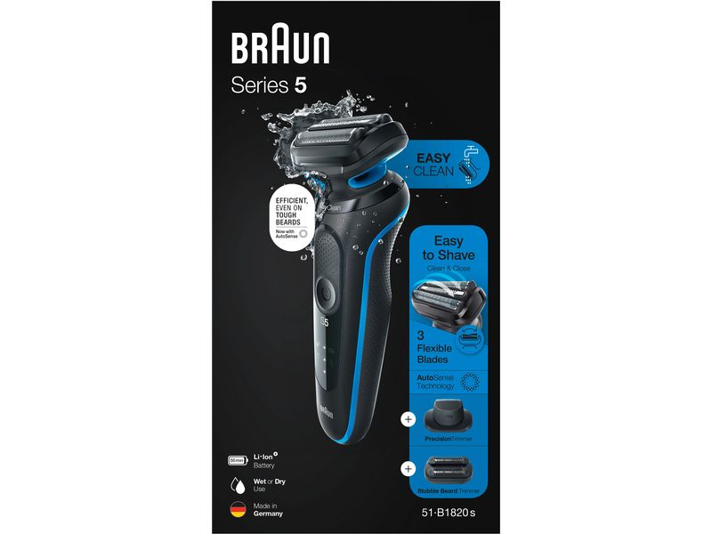 Braun Herrenrasierer Series 5 51-B1820 s Rasierapparat für die Nass- und Trockenrasur