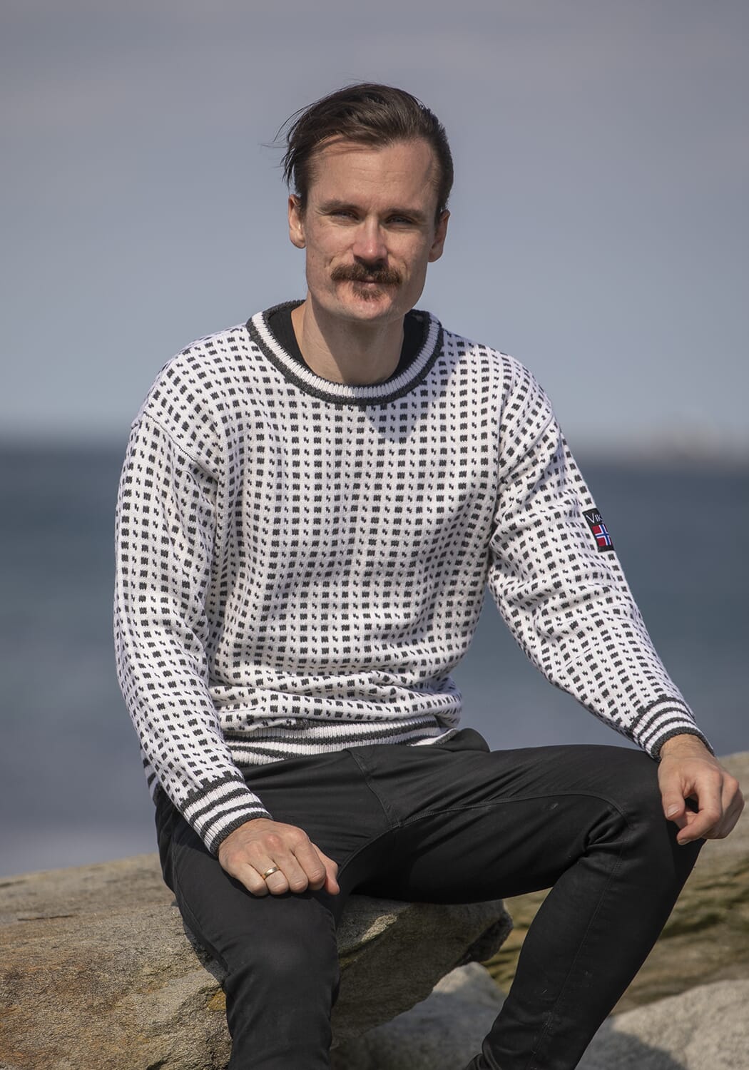 Islender Ullgenser - Hvit m/rund hals - Viking Of Norway