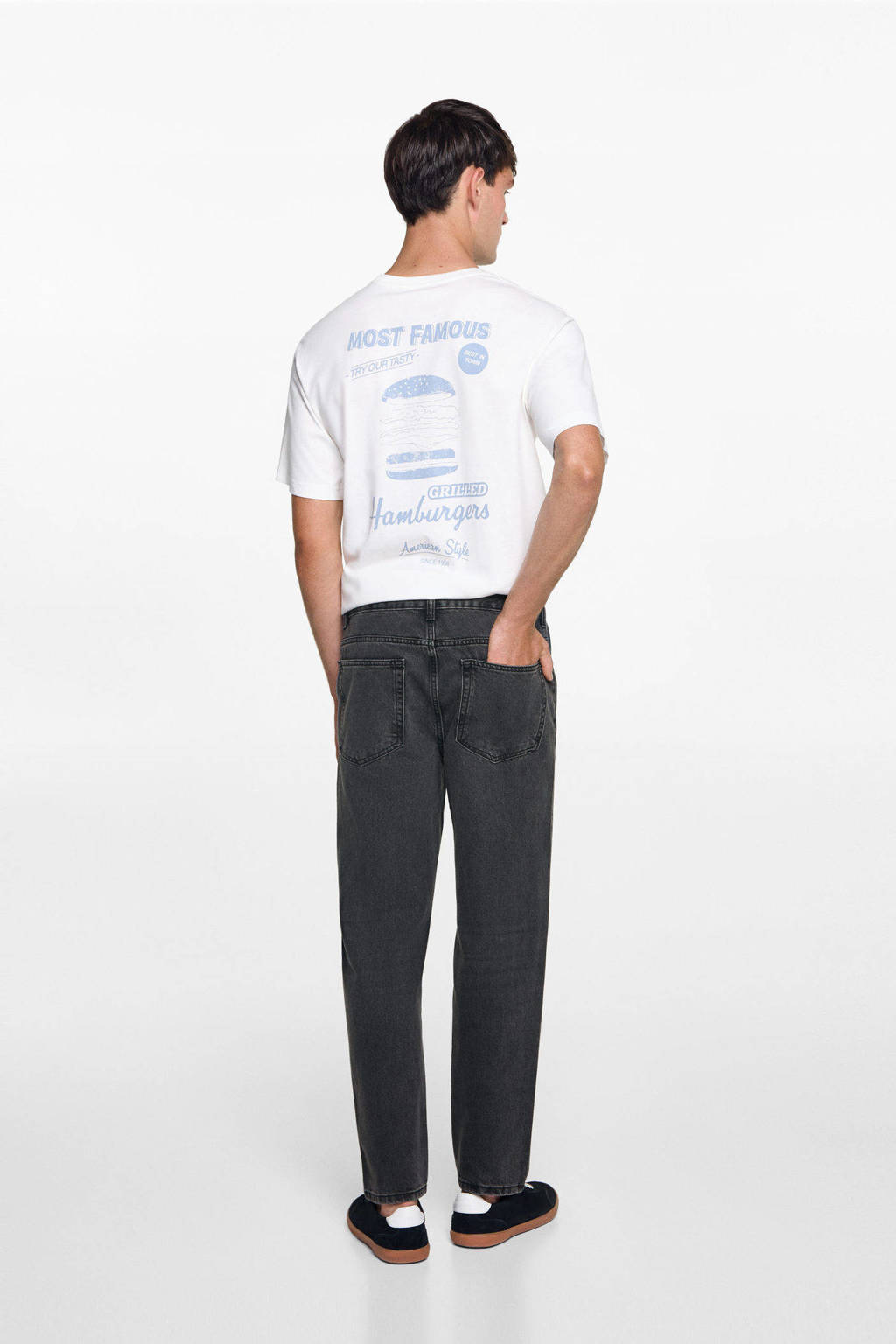 MANGO TEEN regular fit jeans grey denim