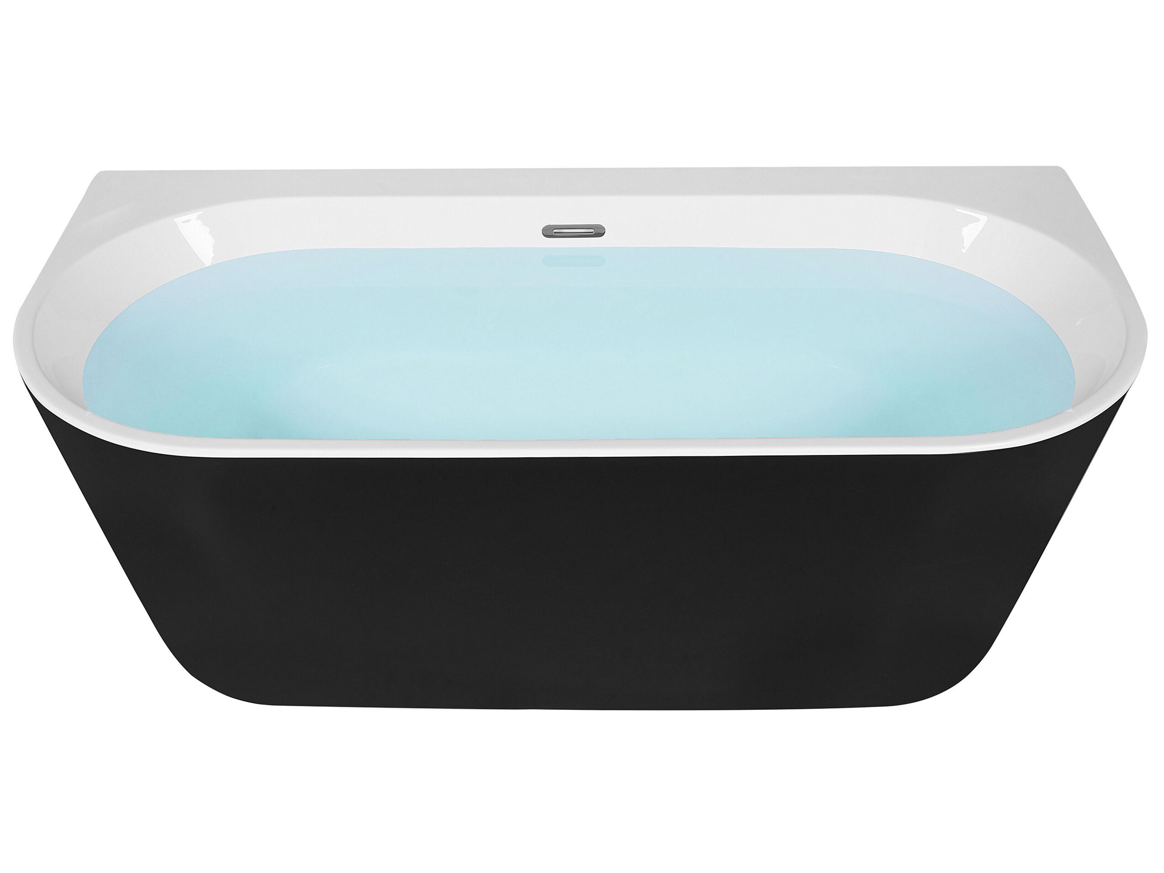 Badkuip HARVEY 170 x 80 cm Zwart/wit