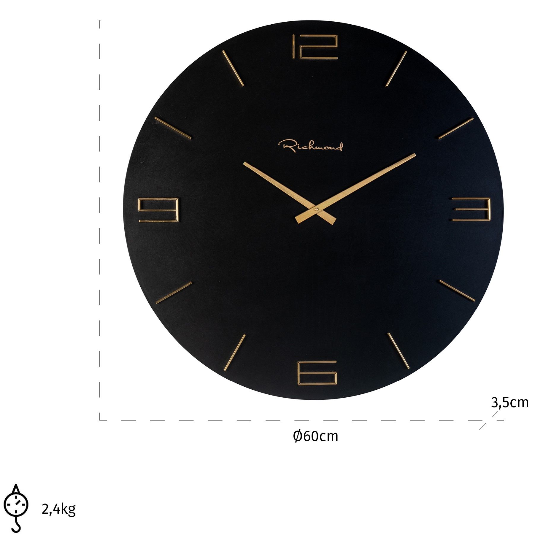 Klok 211149 Byram B60 x D3.5 x H60 cm