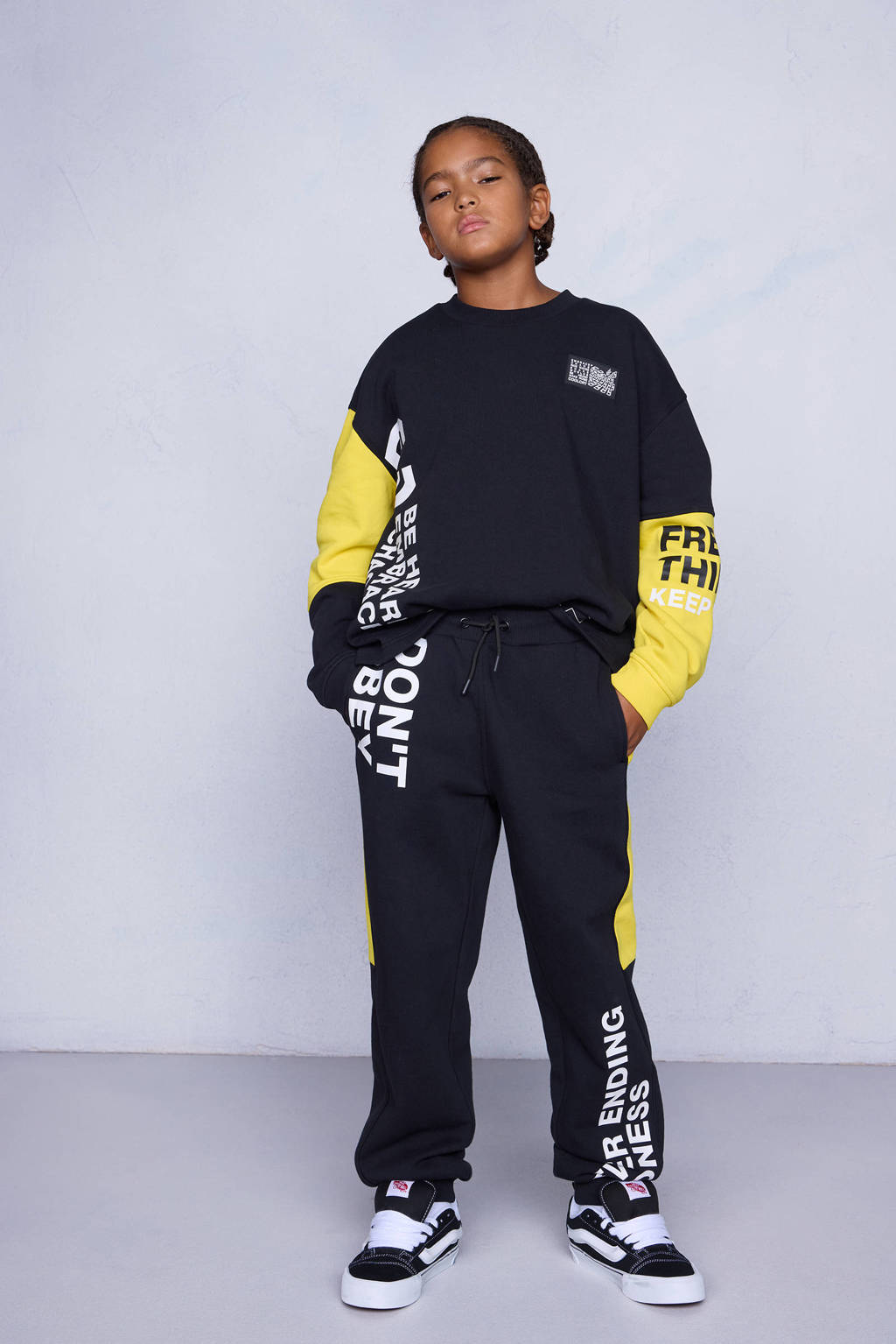 Coolcat Colourblock Joggingbroek Clayton met Statements