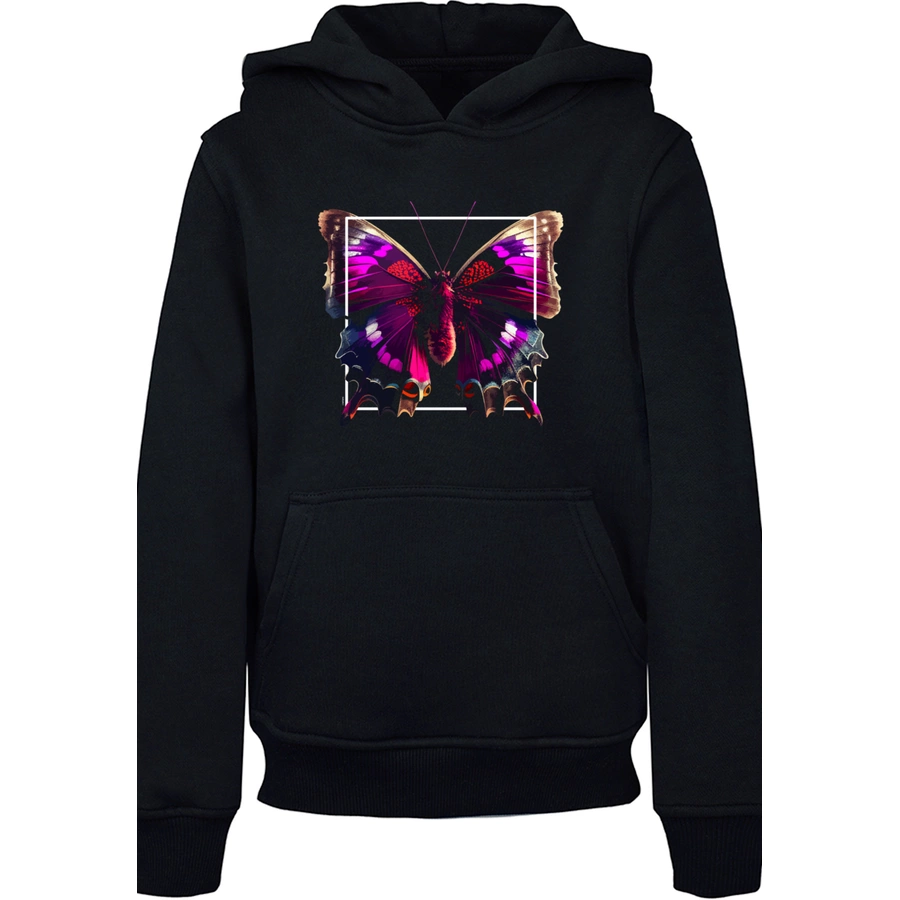 F4NT4STIC Hoodie Pink Schmetterling HOODIE UNISEX schwarz