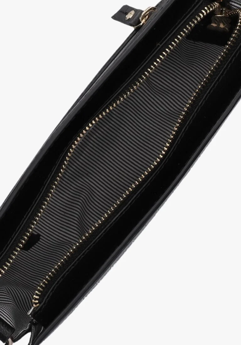 LOULOU ESSENTIELS zwarte loulou essentiels schoudertas crossbody classy croc 1