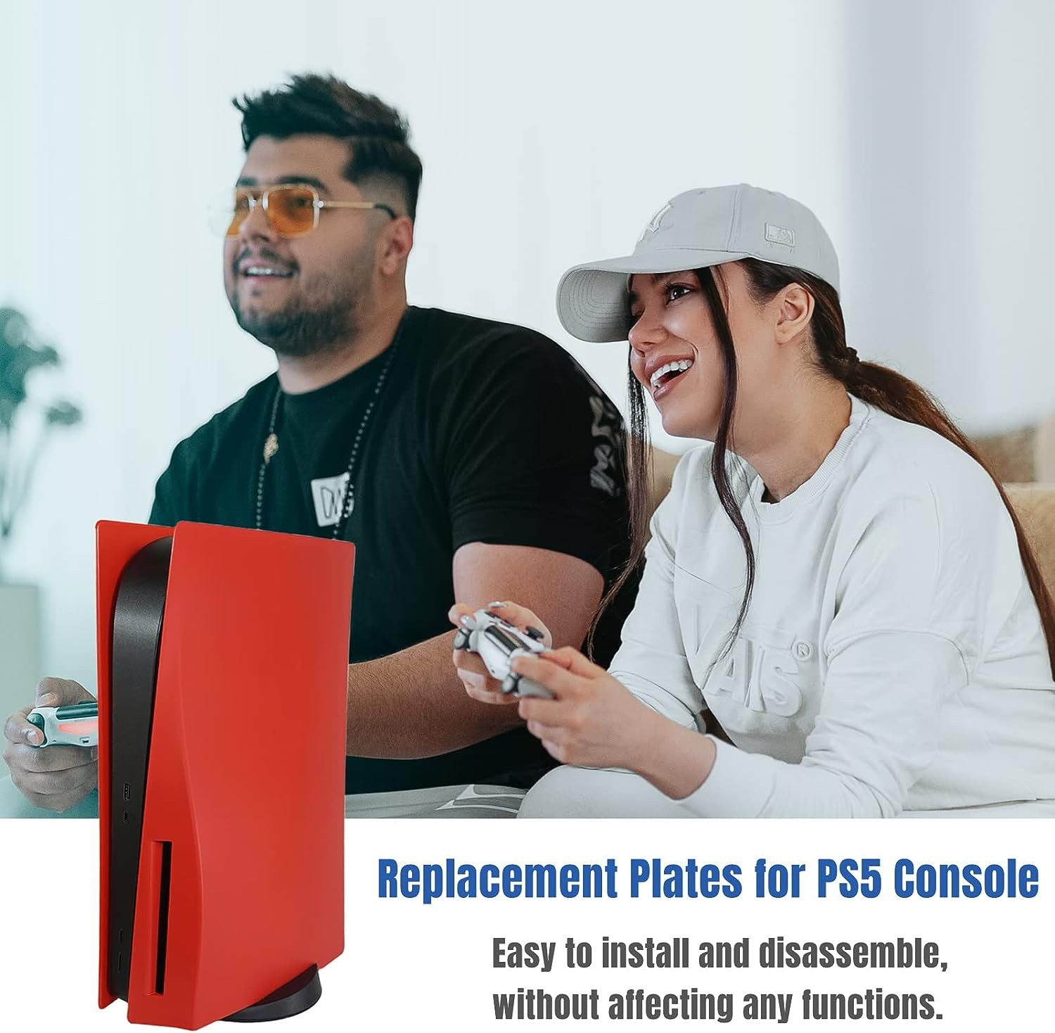 PlayStation 5 PS5 Frontplatte Faceplate Gehäuse Case Cover Dock Ersatzplatte - Rot