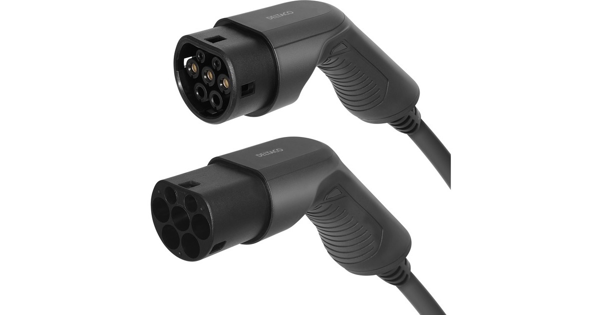 DeltacoEV-3203 e-Charge kabel  (Zwart, 3 meter, 3-fase, 32A, 22KW)