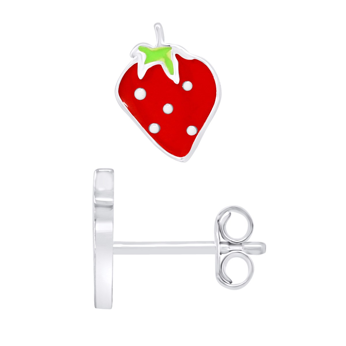 Boucles d'Oreilles FRAISE - Argent 925