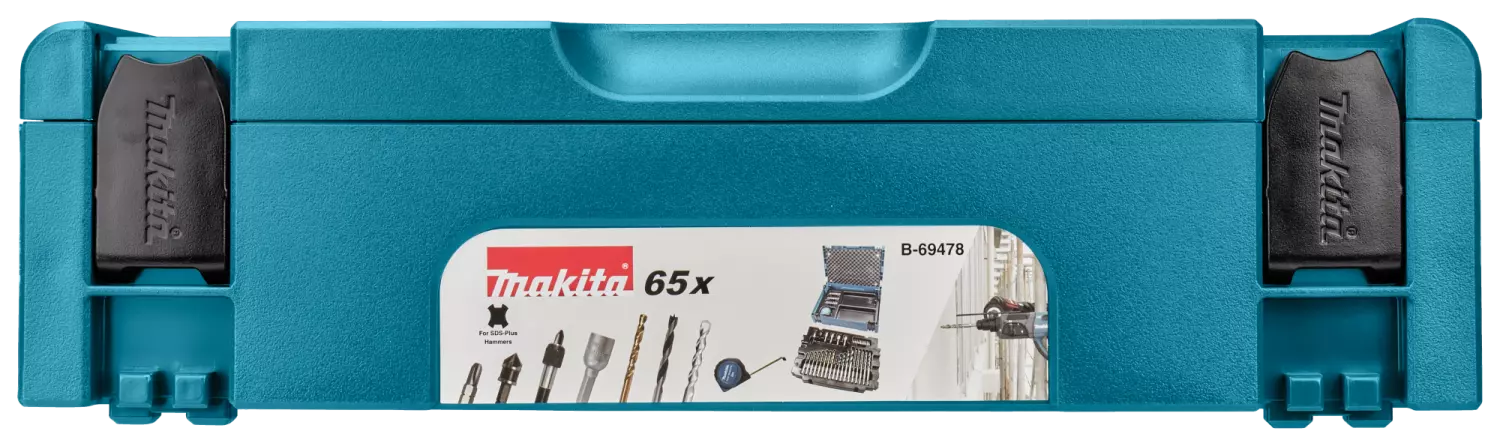 Makita B-69478 65-delige boor-/schroefbitset in Mbox - SDS-Plus