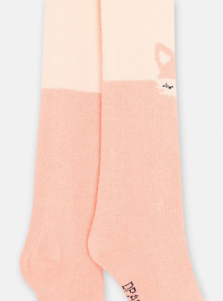 Collants roses à motifs renards pour bébé fille