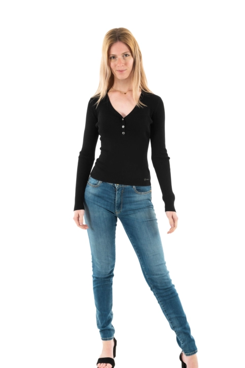 Pull hiver guess jeans blaire jblk jet black a996
