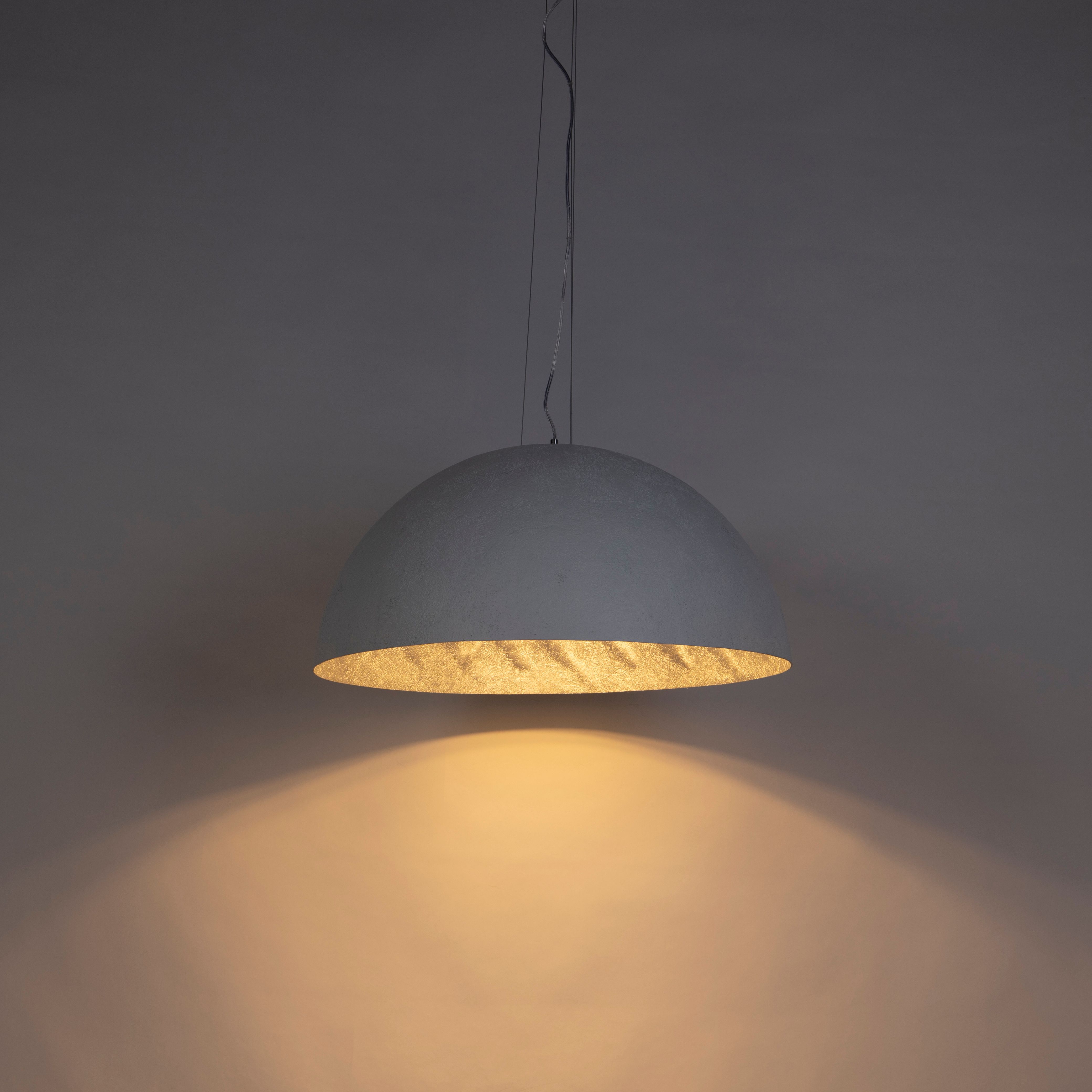 Moderne hanglamp wit met zilver 70cm - Magna