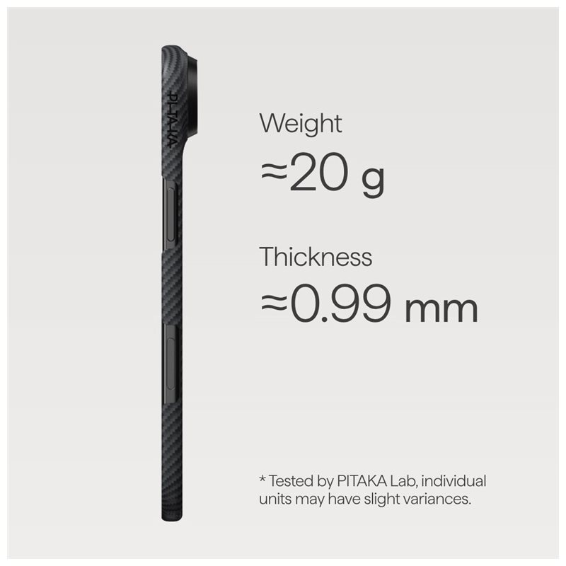 iPhone 17 MagEZ MagSafe Case Aramid Schutzhülle (KI1701) - Schwarz (Carbon)