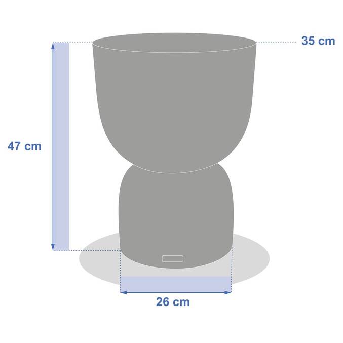 Table d'appoint de jardin ronde TIMANDRA Gris