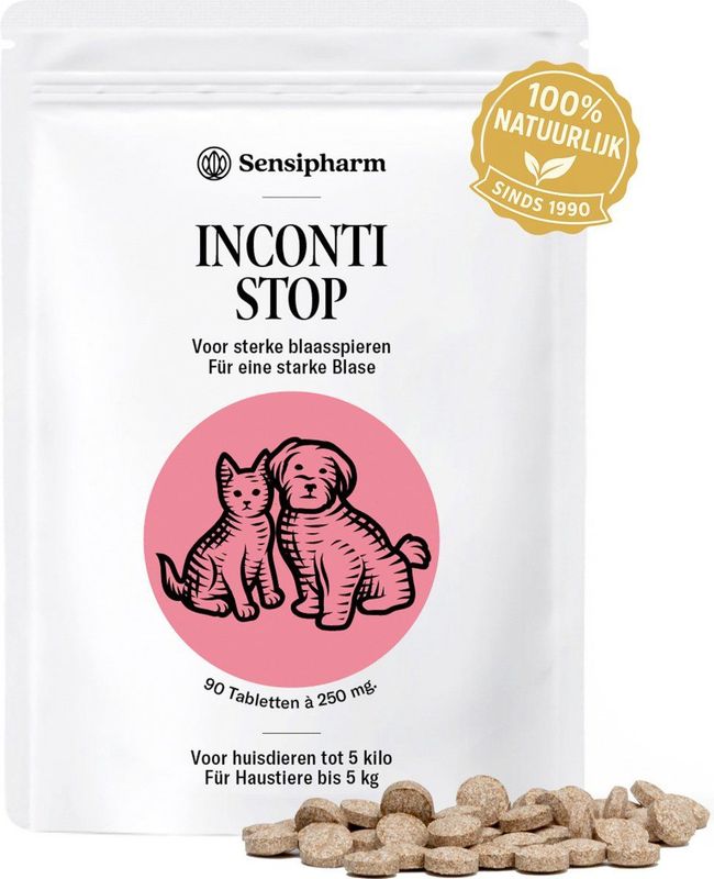 Sensipharm - Inconti Stop - Voedingssupplement - 90 Tabletten à 250 mg - 100% Natuurlijk