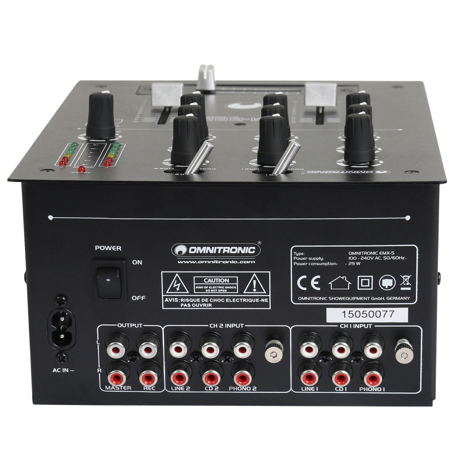 Omnitronic PM-222 tweekanaals mengpaneel