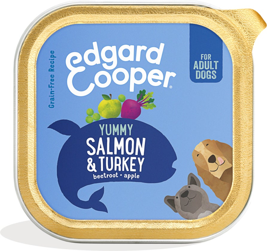 Edgard & Cooper hondenvoer graanvrij zalm en kalkoen adult 300 g