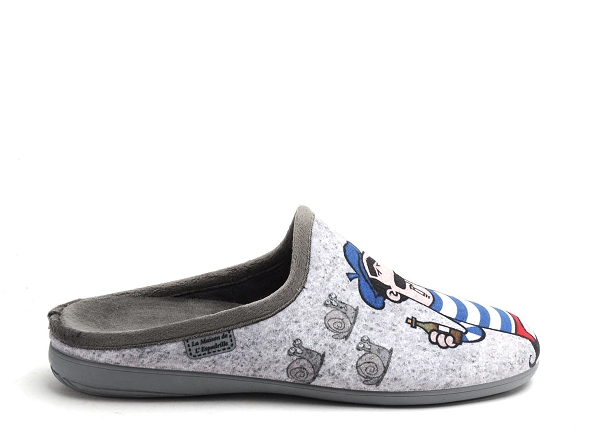 La maison de l espadrille chaussons homme 6747 4 gris
