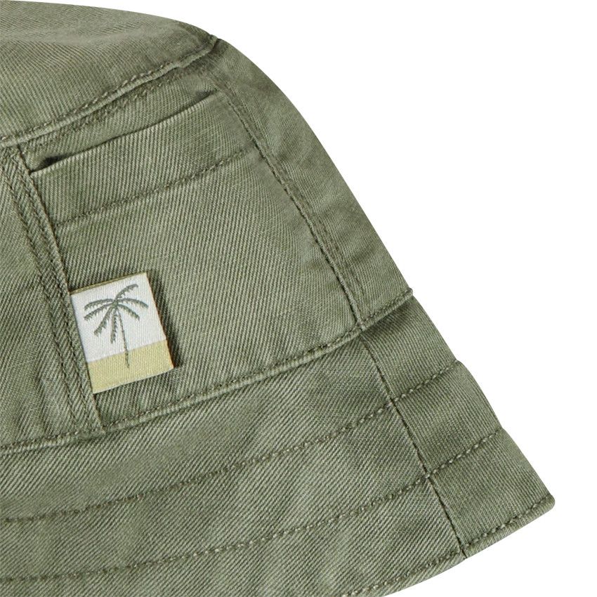 Bob uni en sergé étiquette palmier pour bébé garçon - Vert