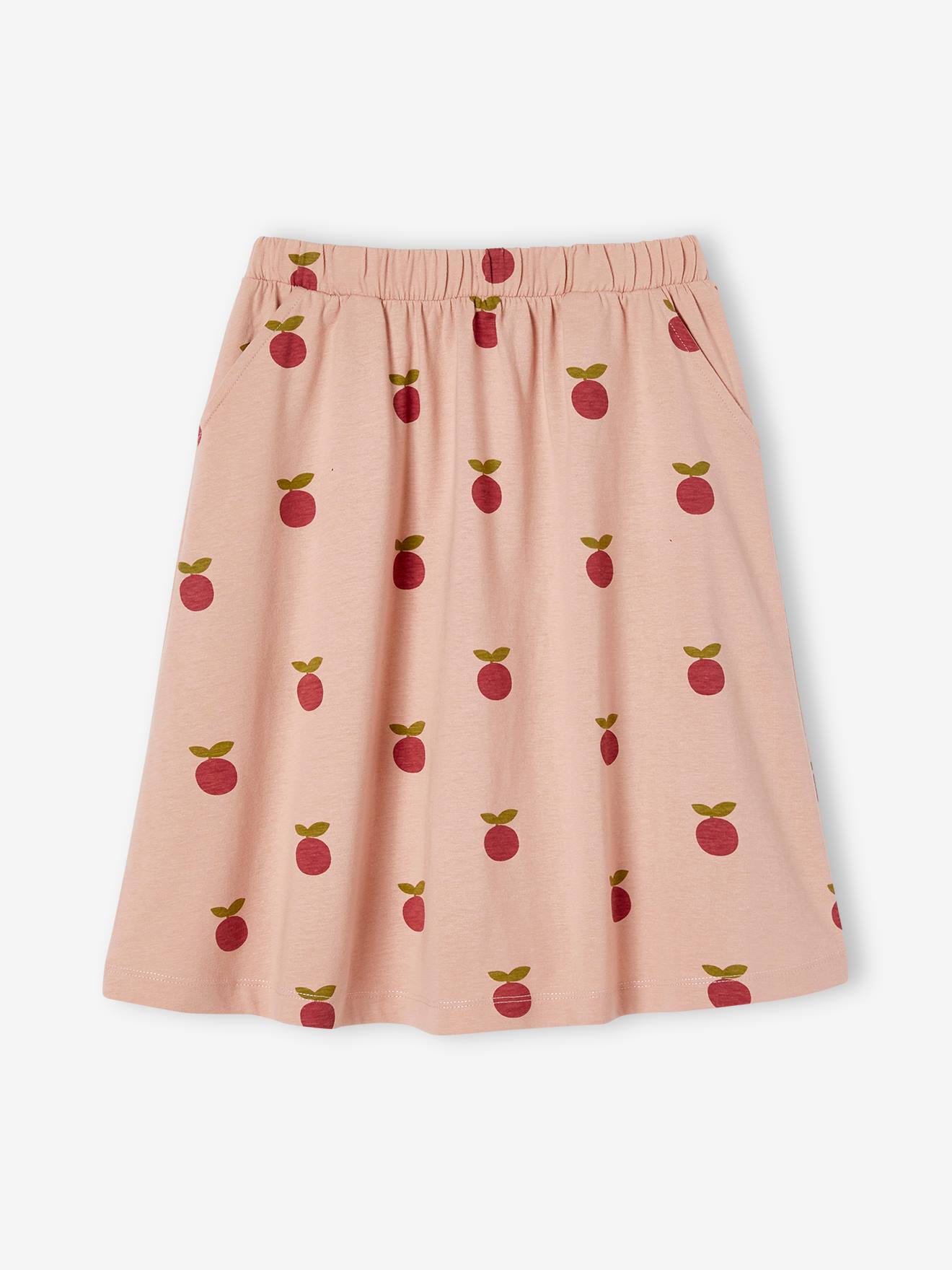 Saia longa estampada para meninas na cor azul celeste