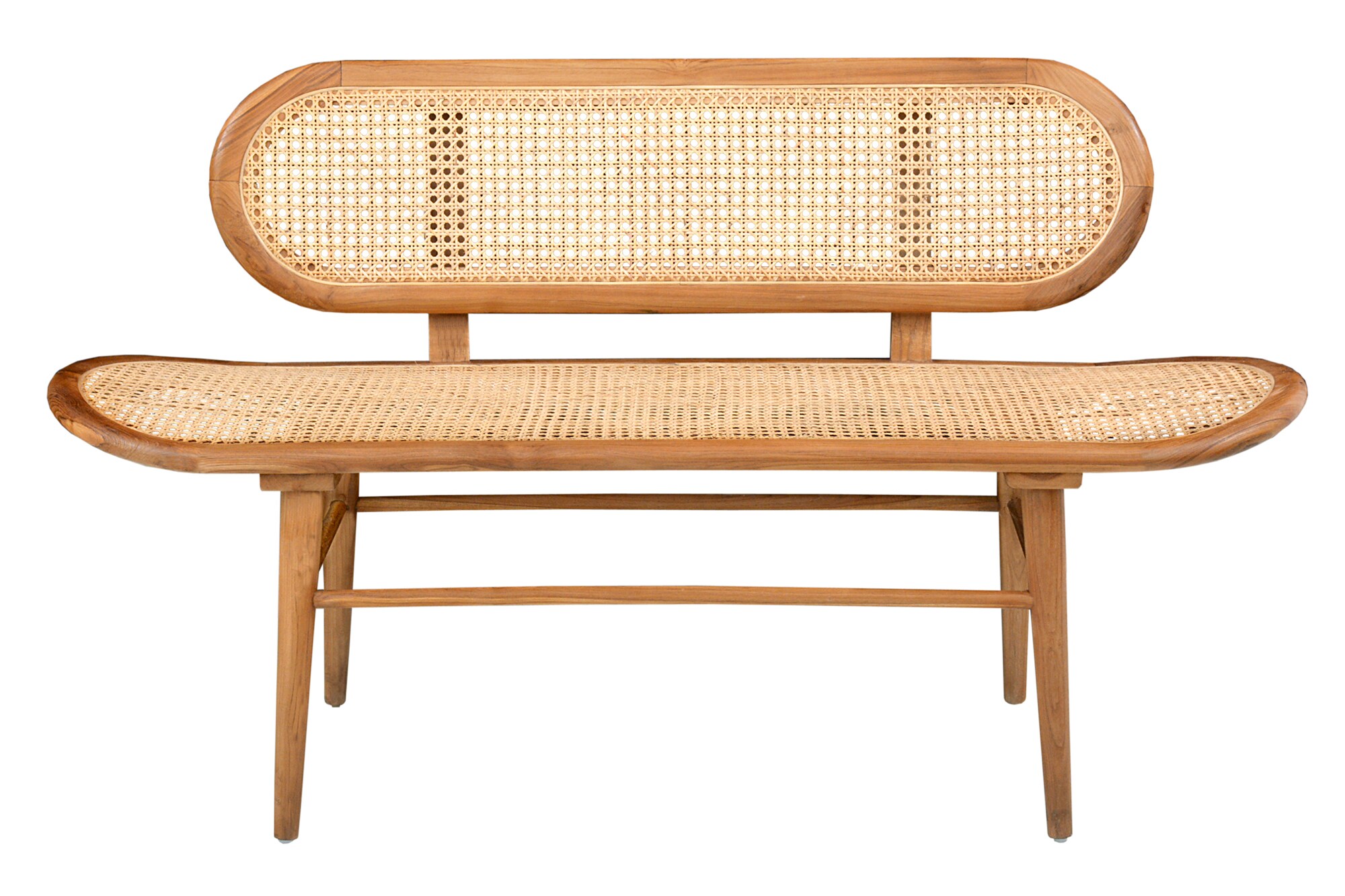 Sitzbank Rattan Teakholz Flurbank Dielenbank Esszimmer Bank Holzbank massiv