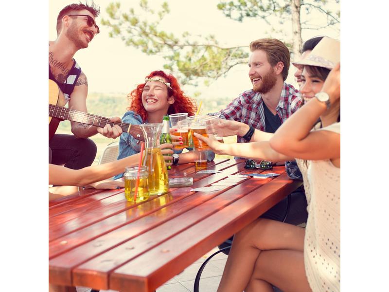relaxdays Aschenbecher aus Glas 4er Set, Transparent Ascher aus Glas