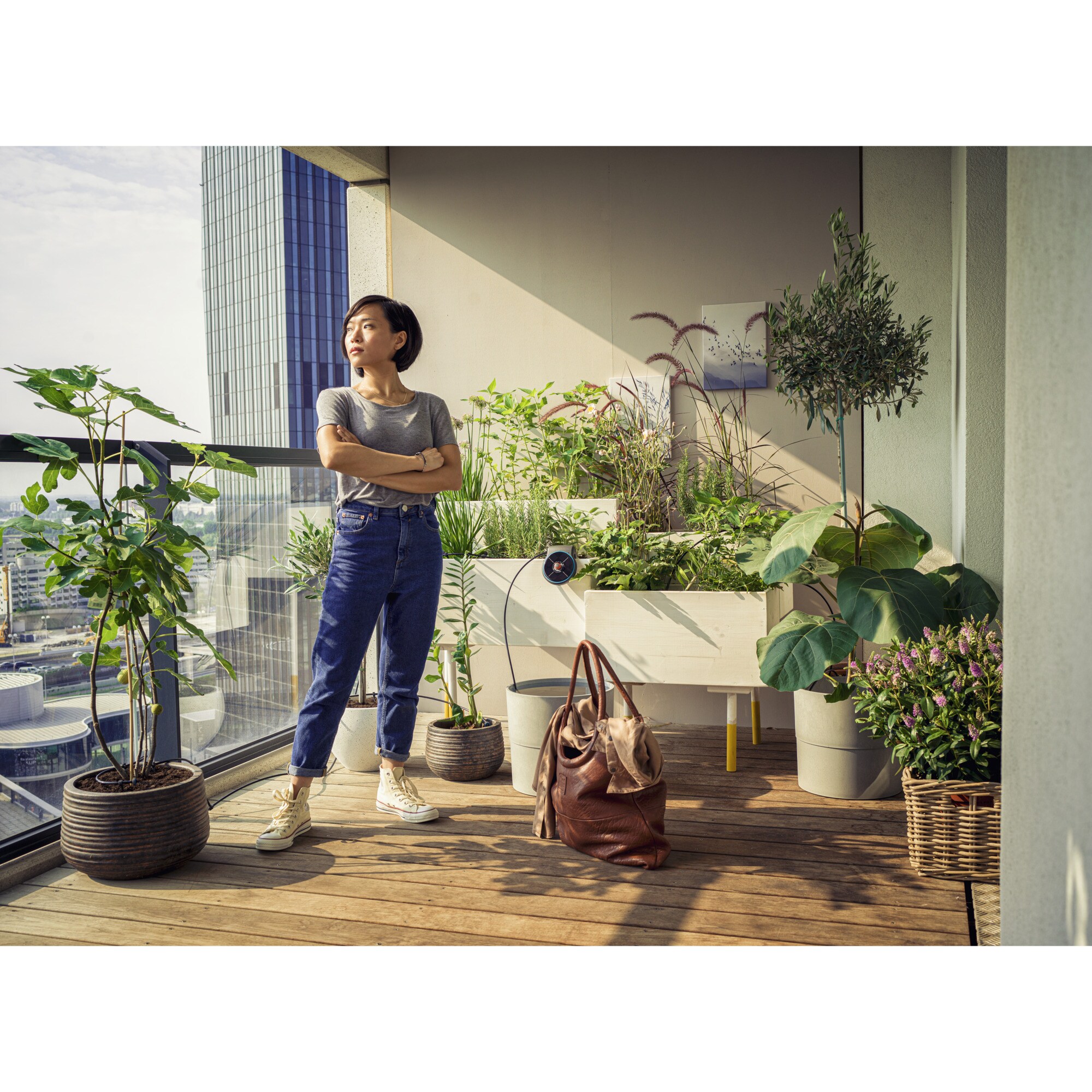GARDENA Bewässerungssteuerung Solar-Bewässerung AquaBloom Set