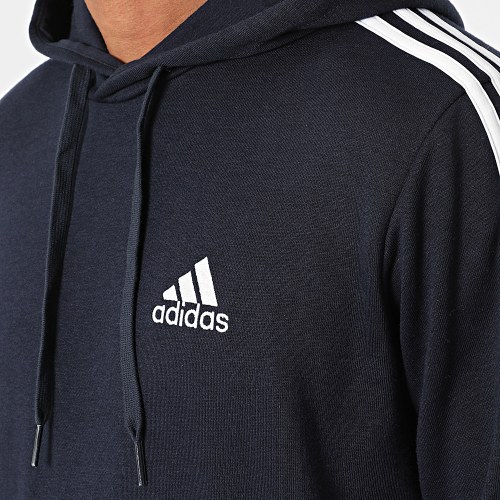 Sweat Capuche A Bandes GK9081 Bleu Marine